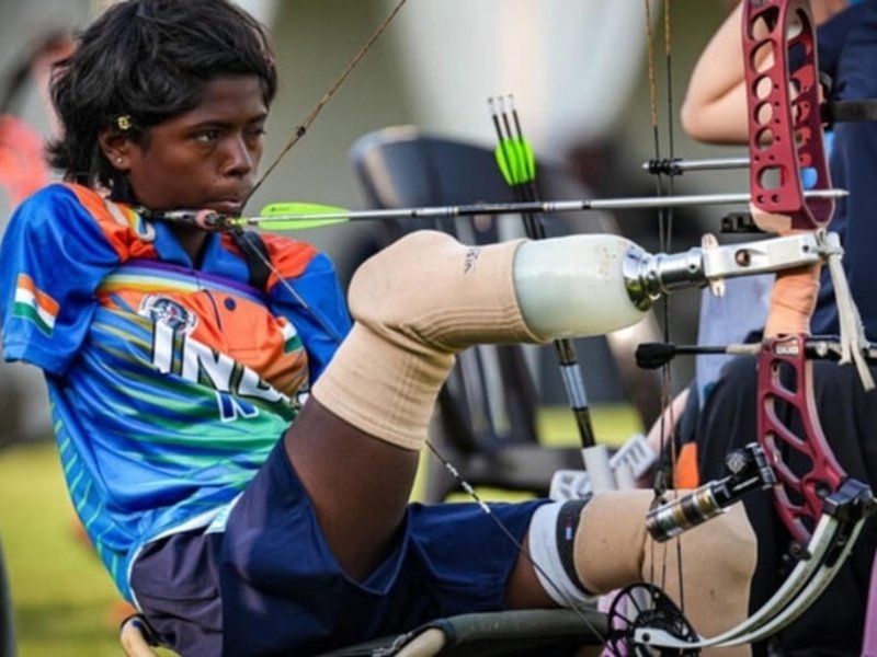 Payal Nag stuns Sheetal Devi to win all-Indian finals at World Archery Para Series  in Bangkok on Saturday. Photo credit: SAI Media