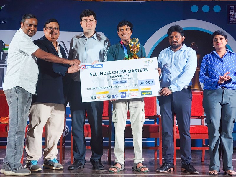 Mhasane crowned champion after thrilling finish at All India Chess Masters Season 3