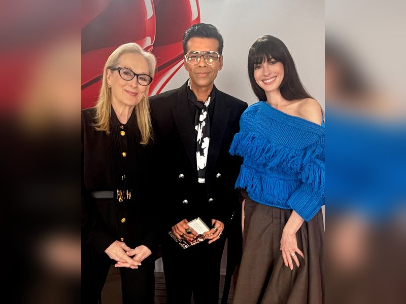 Karan Johar poses with his ‘guru’ Meryl Streep, Anne Hathaway: This image is going in my will