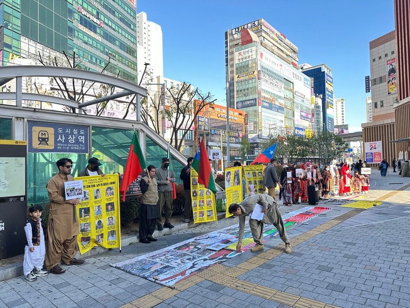 Protest held in South Korea to highlight human rights abuses by Pakistani forces in Balochistan