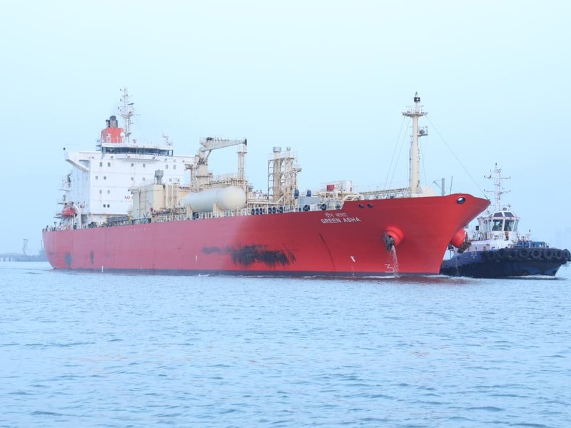 Another ship with 15,400 tonnes of LPG arrives from Gulf
