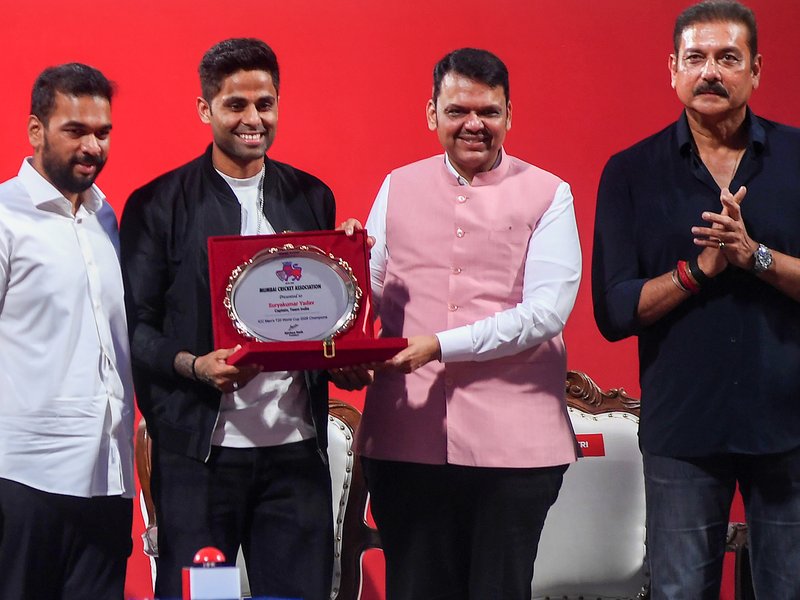  ‘May that continue for as long as you want,’ says Suryakumar Yadav on Rohit Sharma’s 15-year-long association with Mumbai Indians in Indian Premier League. Photo credit: IANS