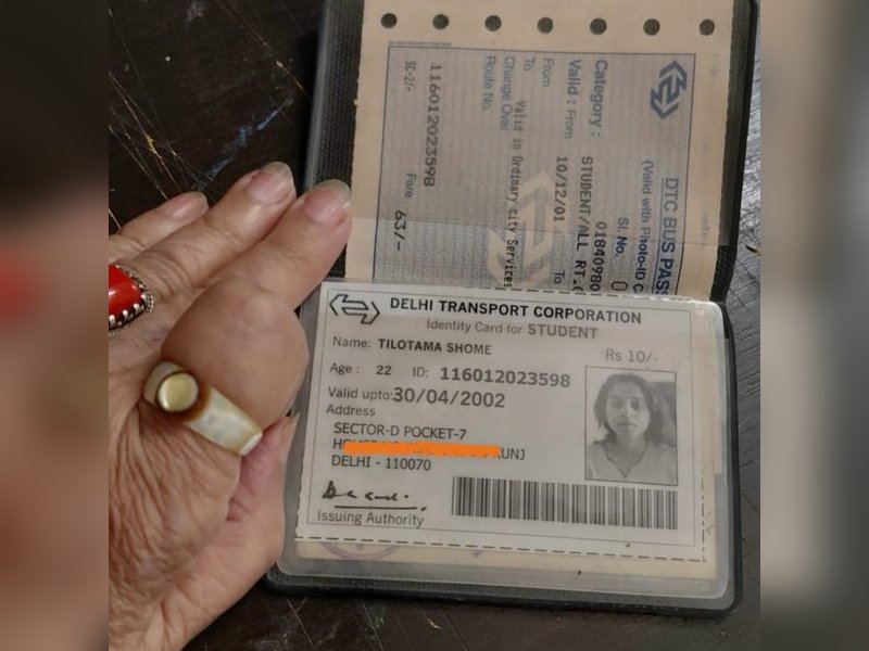 Tillotama Shome's old DTC bus pass takes her back to her roots