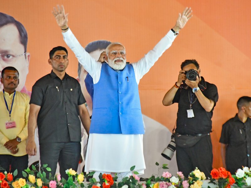 PM Modi holds mega road show in Siliguri after three rallies