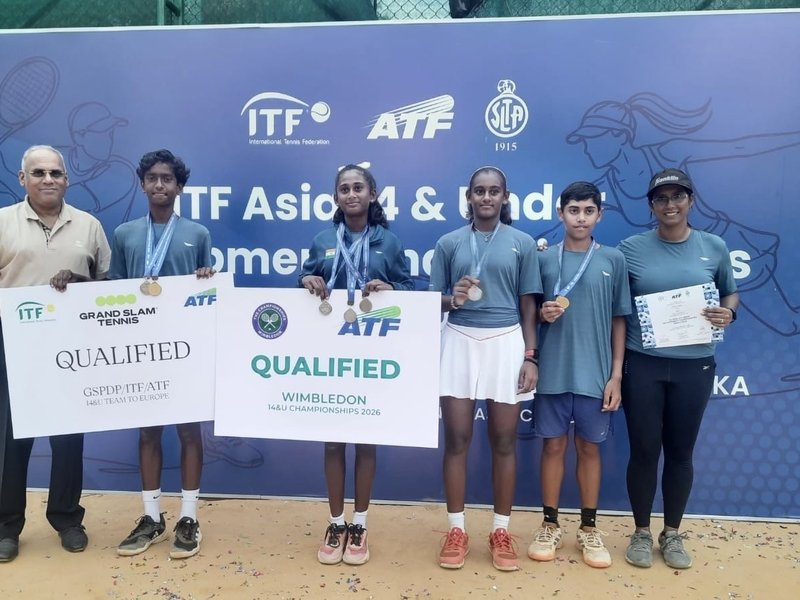 India finish runners-up at ITF Asia U-14 C'ships; Srishti Kiran, Puneeth Manohar qualify for Wimbledon U-14 (Credit: ITF)
