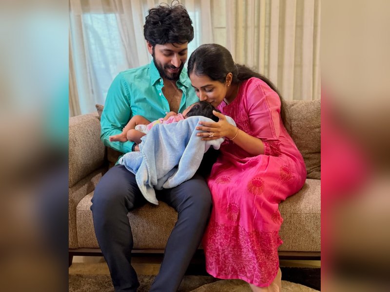 Harish Kalyan and his wife Narmada announce their daughter's name as 'Kriya' (Photo Credit: Harish Kalyan/X)