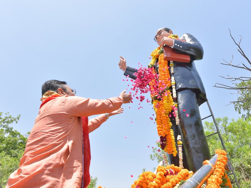 Congress sidelined Ambedkar politically: Rajasthan CM ​(Photo: @BhajanlalBjp/X)