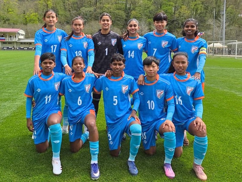 Russia put three goals past India women's team in U17 friendly at the Matsesta Football Center in Sochi, Russia, on Tuesday. Photo credit: AIFF