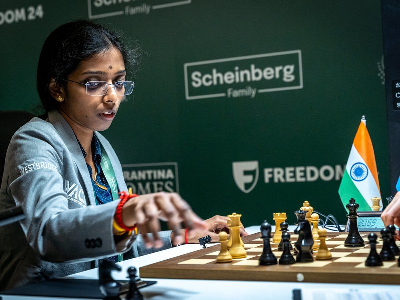 R Vaishali wins FIDE Women's Candidates, to face Ju Wenjun for World Championship title (Credit: FIDE)