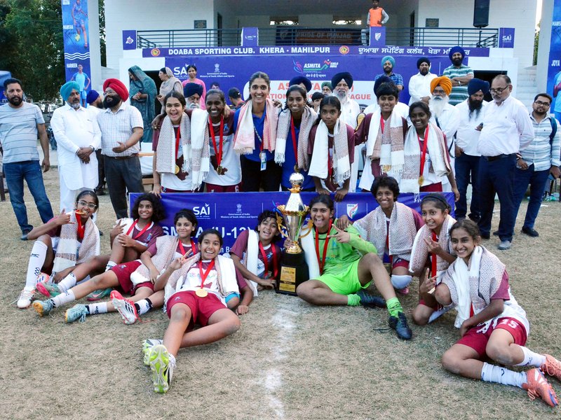 Karnataka crowned champions of U13 ASMITA National Football League 2025-26, defeating hosts Punjab 5-4 on penalties after a 1-1 draw in the final played in Mahilpur. Photo credit: aIFF