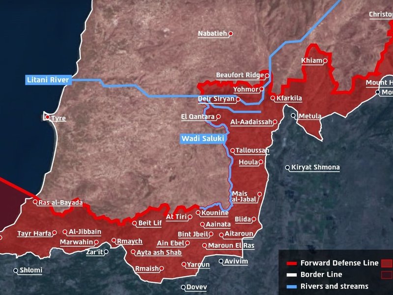 इजरायल ने दक्षिणी लेबनान में बफर जोन का नक्शा किया जारी, सीजफायर के बावजूद ऑपरेशन किए तेज