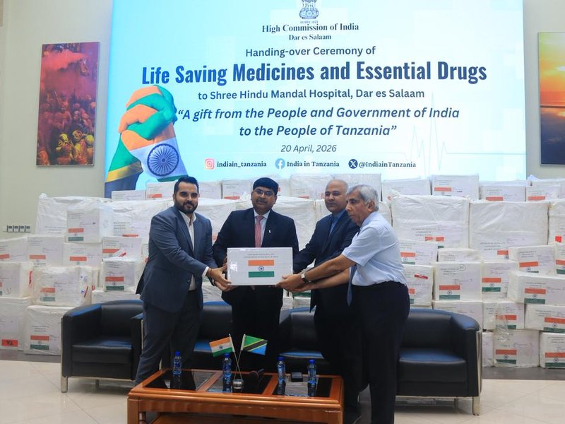 India gifts 2 tonnes of medical supplies to Tanzania