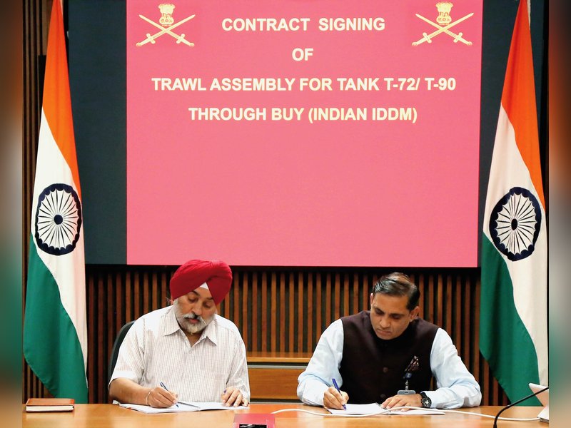 Defence Ministry inks Rs 975 crore contracts for TRAWL Assembly for T-72, T-90 tanks