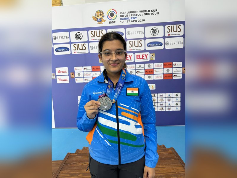 Shiva Narwal and Chirag Sharma win gold and bronze in 10m Air Pistol, Panaah Bhugra wins silver in 10m Air Rifle at the ISSF Junior World Cup Rifle/Pistol/Shotgun at the Egypt International Olympic City in Cairo on Tuesday. Photo credit: NRAI