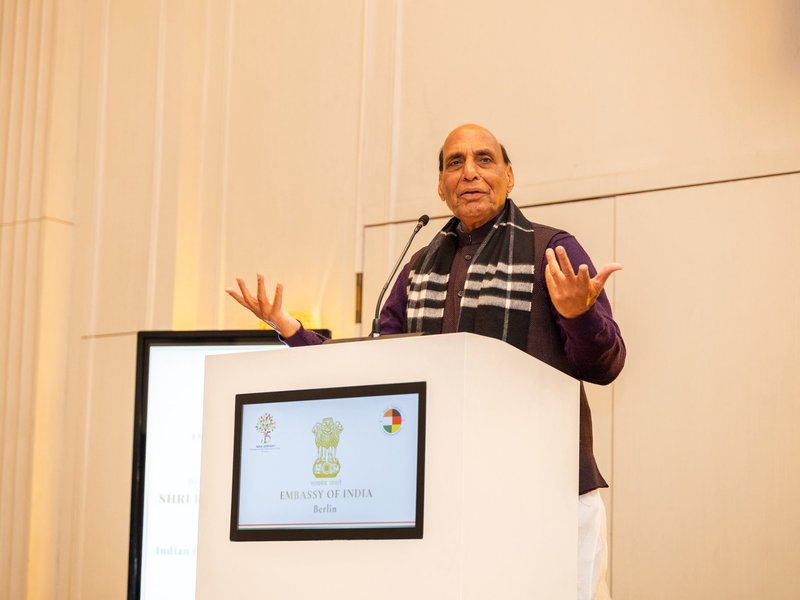 Rajnath Singh interacts with Indian diaspora in Germany, highlights India’s rapid economic growth 