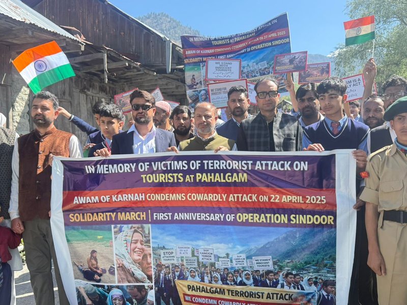 Solidarity marches taken out in J&K’s border towns to mark Pahalgam terror attack anniversary