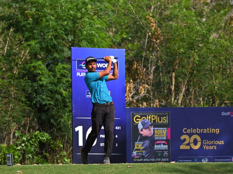 Akshay Sharma, Dhruv Sheoran share lead in Players Championship at the Classic Golf & Country Club in Nuh, Haryana, on Wednesday. Photo credit: PGTI