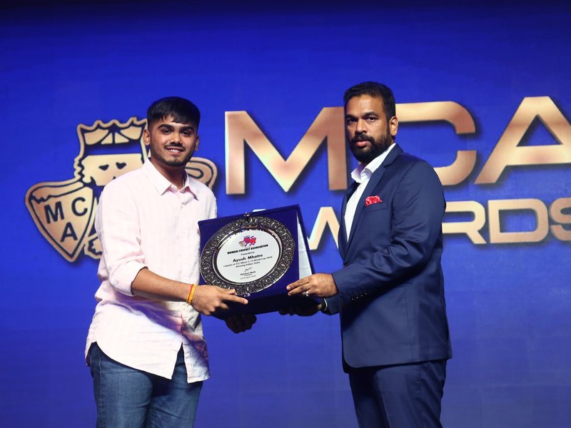 MCA names Shardul Thakur, Siddhesh Lad as Cricketers of the Year; Ayush Mhatre, SKY, Shivam Dube along with other World Cup winners felicitated on the MCA Awards night in Mumbai on Wednesday. Photo credit: MCA