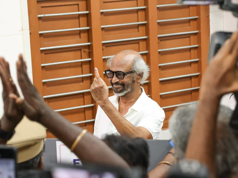 TN Assembly elections: Rajinikanth, Soundarya Rajinikanth cast their votes at Stella Maris College (Photo Credit: IANS/PR)
