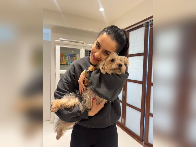 Shraddha Kapoor celebrates her furry friend's birthday with a cake & lots of cuddles 