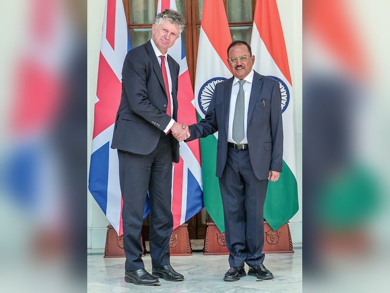 ब्रिटेन के राष्ट्रीय सुरक्षा सलाहकार ने एनएसए डोभाल से की मुलाकात, रक्षा सहयोग आगे बढ़ाने पर हुई चर्चा