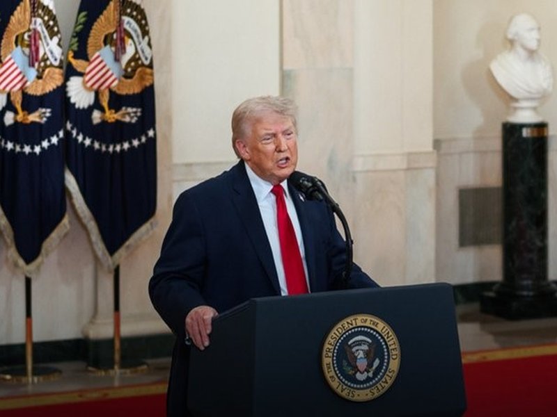 Trump signals possible military action against Iran, says no rush for deal