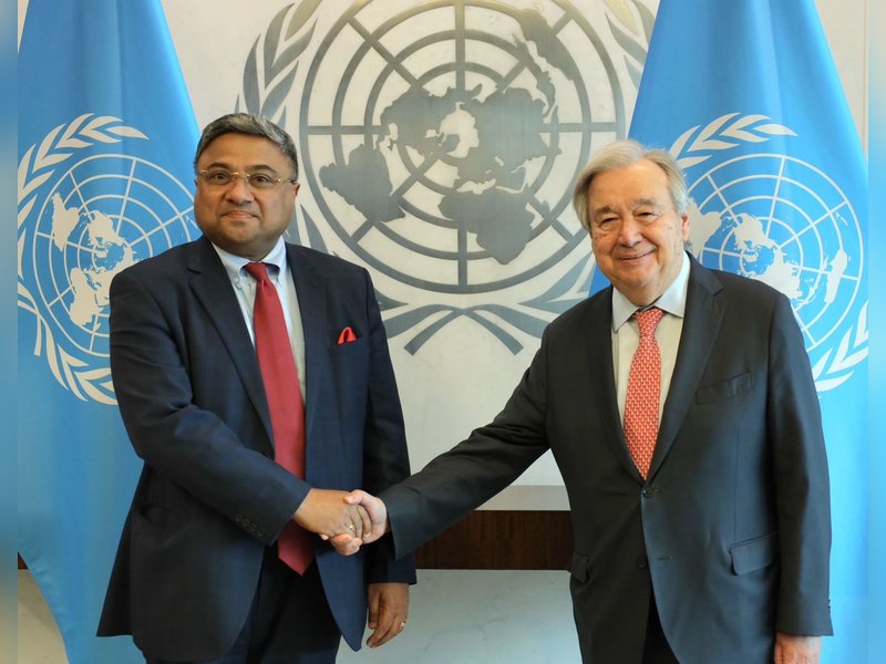 MEA Secretary Sibi George discusses UN reform, Global South with Antonio Guterres