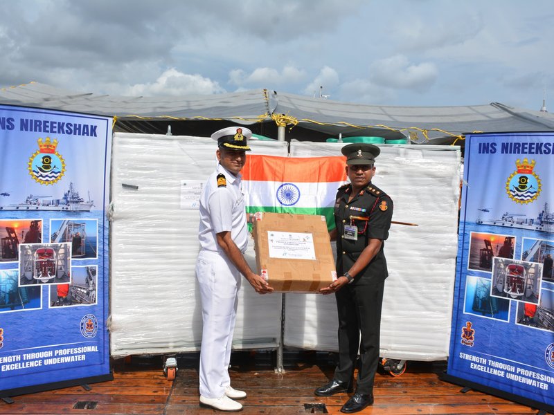 Furthering humanitarian reach, India presents two BHISM cubes to Sri Lanka