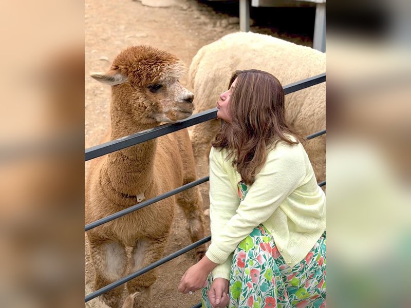 Hina Khan spends time with alpacas during her exotic South Korea trip