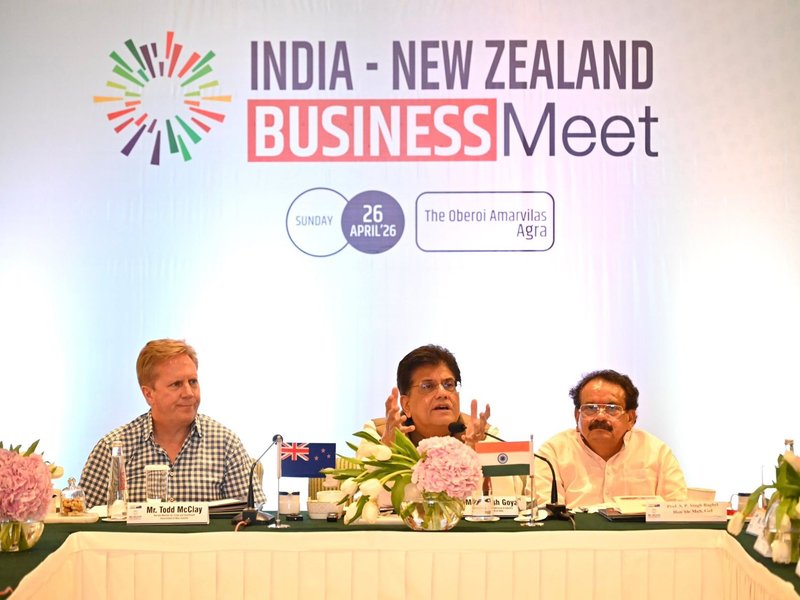 Piyush Goyal, New Zealand Trade Minister hold discussions with exporters in Agra