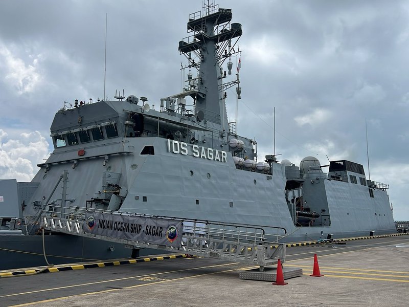 Indian Naval Ship arrives in Singapore under IOS SAGAR mission