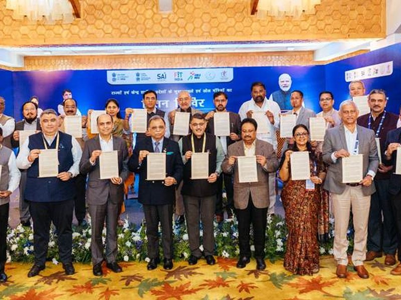 Dr. Mansukh Mandaviya launches ‘Srinagar Khel Sankalp’ to chart unified, athlete-centric vision for India’s sporting future. Photo credit: PIB