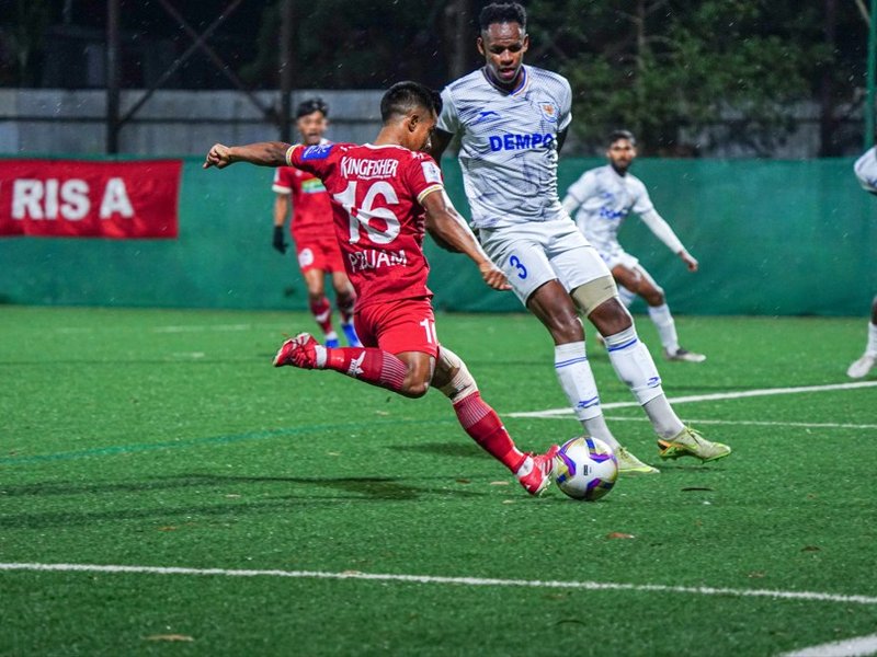 Dempo SC hold firm to deny Shillong Lajong FC in goalless stalemate in their Championship Phase fixture of the Indian Football League (IFL) 2025-26  at the SSA Stadium in Shillong on Sunday. Photo credit: AIFF