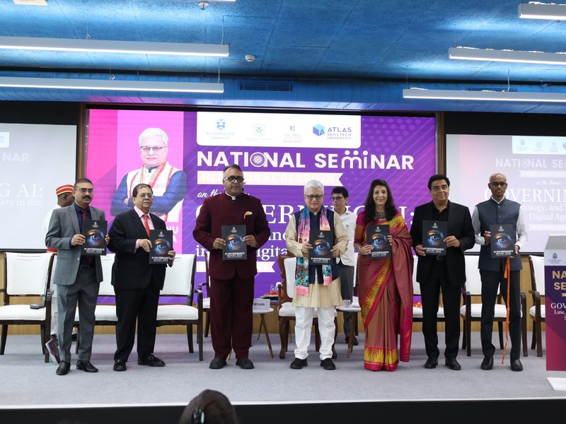 Maha Governor releases JGU’s AI Governance Report at national seminar on AI, Law and Society