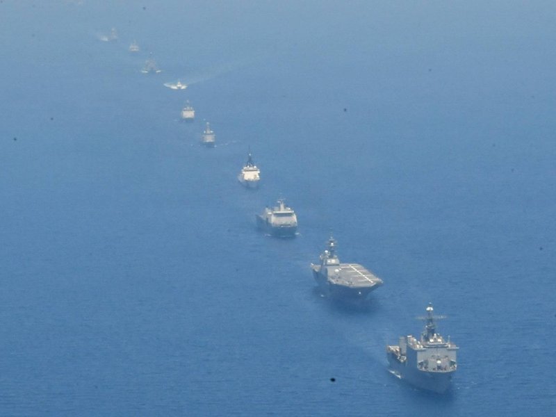 11 ships from five nations sail through South China Sea during multilateral exercise Balikatan  