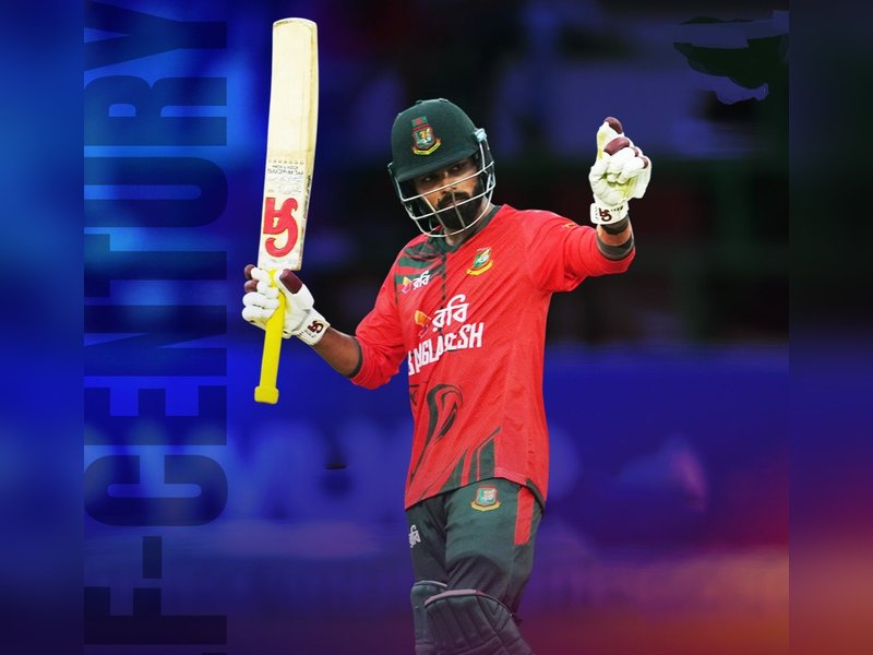 Towhid Hridoy's fifty helps Bangladesh record highest successful chase at home in the first T20I of the series in Chattogram. Photo credit: Bangladesh Cricket/X