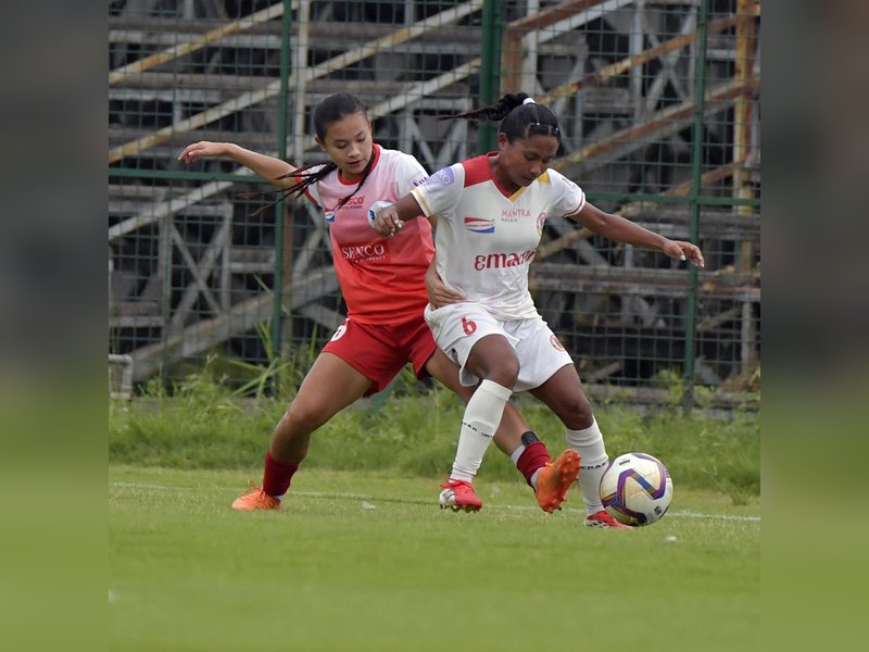 Fazila Ikwaput's hat-trick powers East Bengal to commanding win against Sribhumi in the Indian Women's League (IWL) 2025-26 at the East Bengal Ground in Kolkata on Monday. Photo credit: AIFF