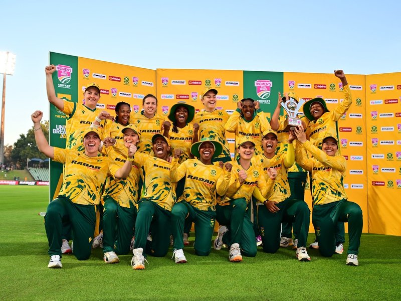 Laura Wolvaardt's unbeaten 92 helps South Africa beat India in fifth and final T20I, win series 4-1 at Benoni, South Africa, on Monday. Photo credit: BCCI Women/ProteasWomen/CSA