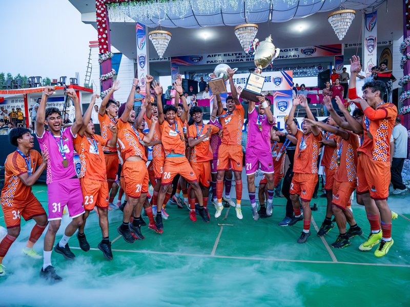 Punjab FC defend their title with commanding win over Zinc Football Academy in the All India Football Federation (AIFF) at the Ramsar Sahib Sports Stadium in Garshankar, near Hoshiarpur in Punjab on Tuesday. Photo credit: AIFF