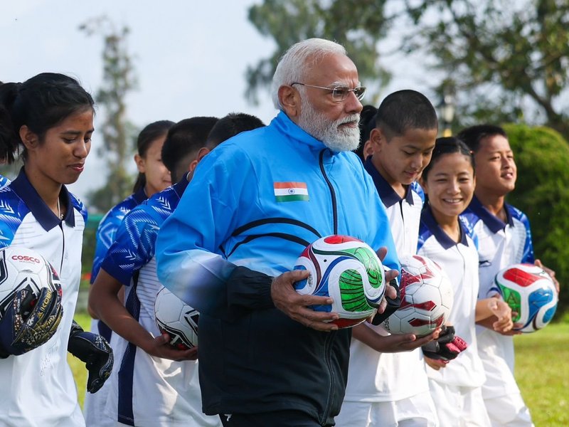 FIFA chief Infantino applauds PM Modi's football session in Sikkim