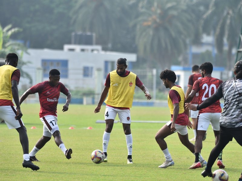 Real Kashmir, Gokulam Kerala face off in key relegation encounter in the Indian Football League (IFL) 2025-26 at the Deccan Arena in Hyderabad on Thursday Photo credit: AIFF. 