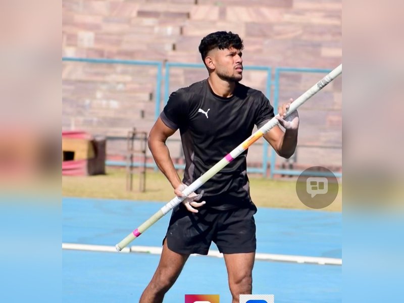 Pole vaulter Dev Meena eyes personal best at domestic competition in Bhubaneswar (Credit: AFI)