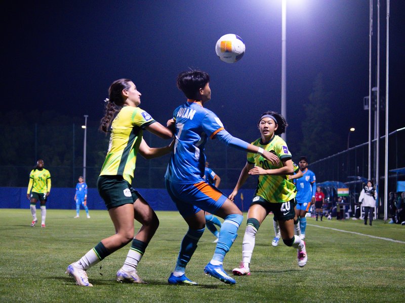 India lose opener to Australia despite spirited display in in a Group B match of AFC U17 Women’s Asian Cup 2026 at Pitch 8 of the Suzhou Taihu Football Sports Centre in Suzhou, China on Saturday. Photo credit: 