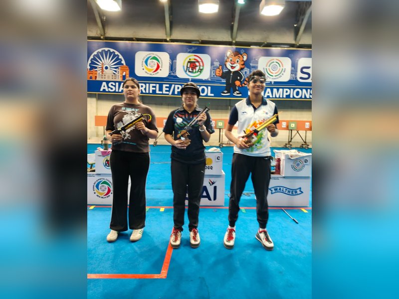 KSS Memorial Shooting: Anjali Shekhawat wins gold in 10m air pistol women (Credit: NRAI)