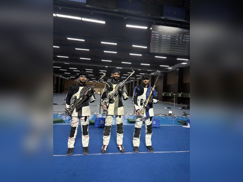 Ganga Singh wins 50m Rifle 3P title, Kamaljeet Choudhary, Surbhi Rao bag senior mixed team gold medals in the 24th Kumar Surendra Singh Memorial Shooting Championship being held in Bhopal and New Delhi on Tuesday. Photo credit: NRAI