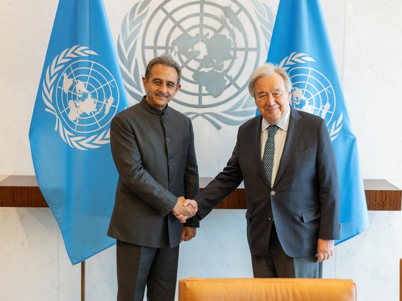MoS Kirti Vardhan Singh holds ‘productive meeting’ with UN Chief Guterres on IMRF sidelines