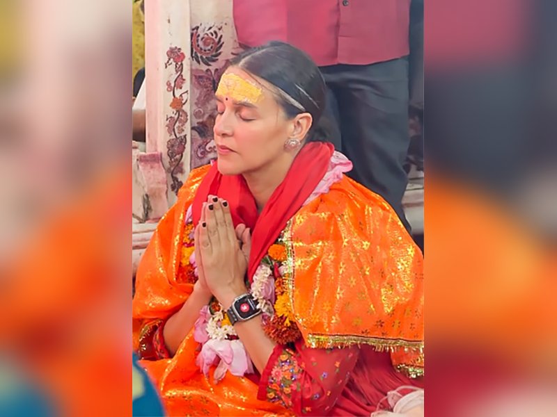 Neha Dhupia shares glimpses from her first visit to Vrindavan
