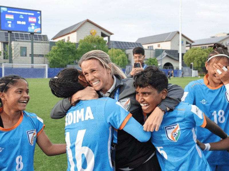 India U17 women coach Pamela Conti eye WC spot after Asian Cup QF qualification (Credit: AIFF)