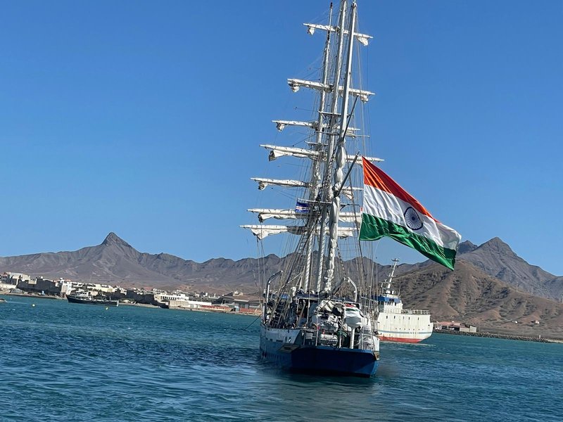INS Sudarshini's port call at Mindelo, Cape Verde, marks a key milestone: Ministry