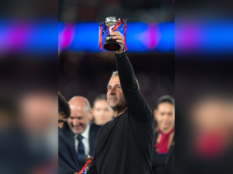 'He deserves a big farewell': Hansi Flick reacts to Robert Lewandowski’s Barcelona exit at the end of the season. Photo credit: FC Barcelona/X